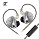 Fone de Ouvido KZ Castor In Ear HiFi 2DD Dinâmico de Alto Desempenho com Armadura Balanceada Ajustável – Fones de Monitoramento com Cancelamento de Ruído