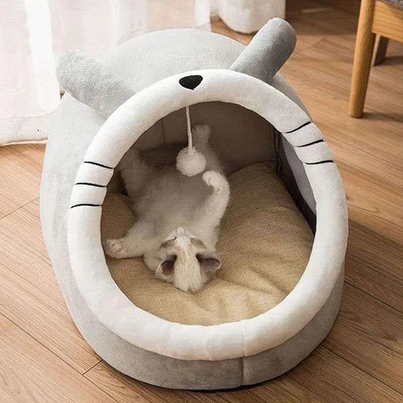 Cama para Gatos Sono Profundo – Cama de Pet Estilo Cartoon Dobrável, Removível e Lavável – Cama de Dormir para Animais de Estimação Tapete, Bolsa, Toca – Ideal para Gatos e Cães Pequenos