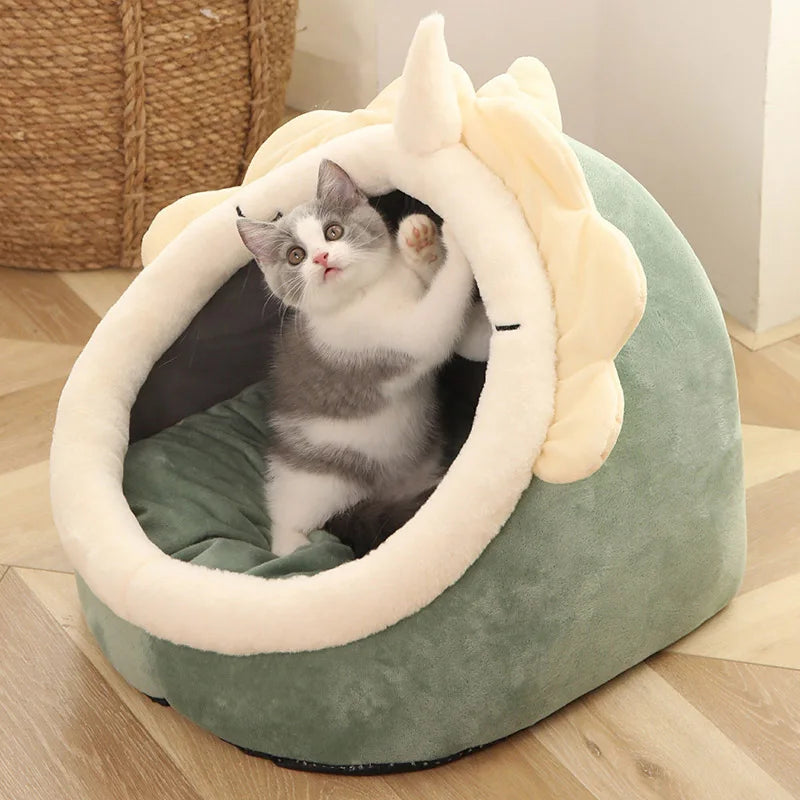 Cama para Gatos Sono Profundo – Cama de Pet Estilo Cartoon Dobrável, Removível e Lavável – Cama de Dormir para Animais de Estimação Tapete, Bolsa, Toca – Ideal para Gatos e Cães Pequenos